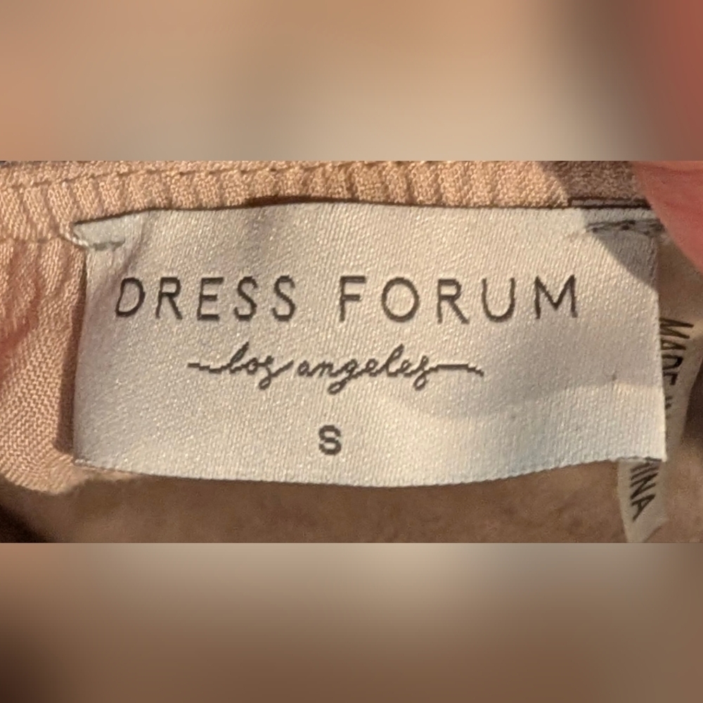 Dress Forum LA Blue and White Striped Midi Dress Sz Small - Picture 5 of 9